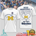 Never Underestimate A Nurse Who Loves Michigan Wolverines Baseball T Shirt - Limotees LLC