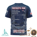 New England Football Fans Monster Energy Nutrition Facts Navy T Shirt