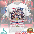 New England Patriots 2025 AFC Championship Champions Signature Series Team Graphic - Limotees LLC