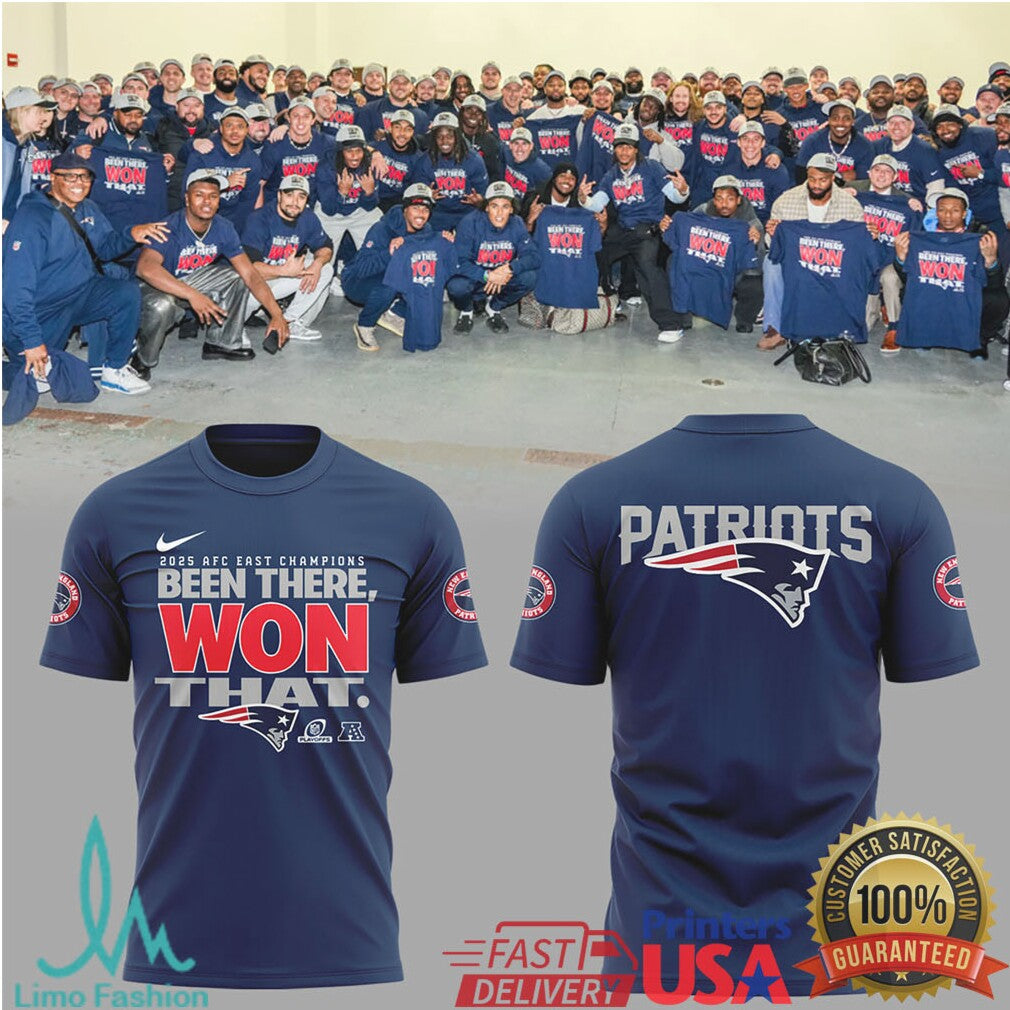 New England Patriots 2025 AFC East Champions “Been There Won That” Navy T Shirt - Limotees LLC