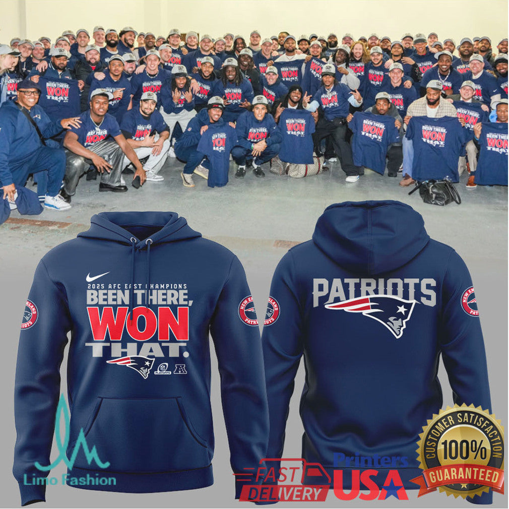 New England Patriots 2025 AFC East Champions “Been There Won That” Navy T Shirt - Limotees LLC