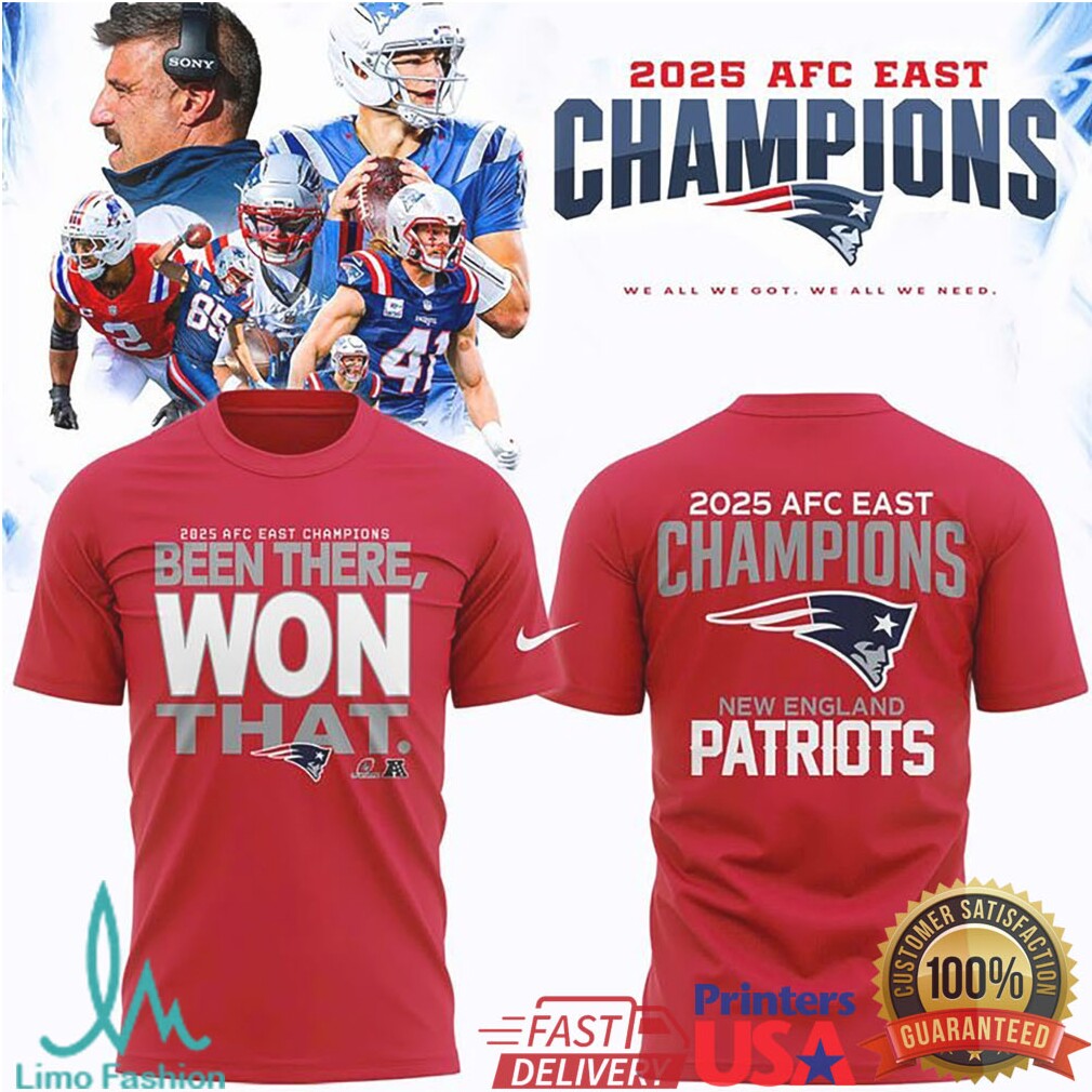 New England Patriots 2025 AFC East Champions “Won That” Commemorative Shirt - Limotees LLC