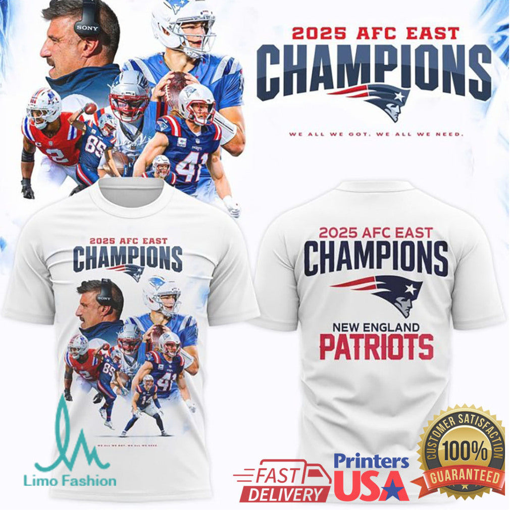 New England Patriots 2025 AFC East Champions “Won That” Commemorative Shirt - Limotees LLC
