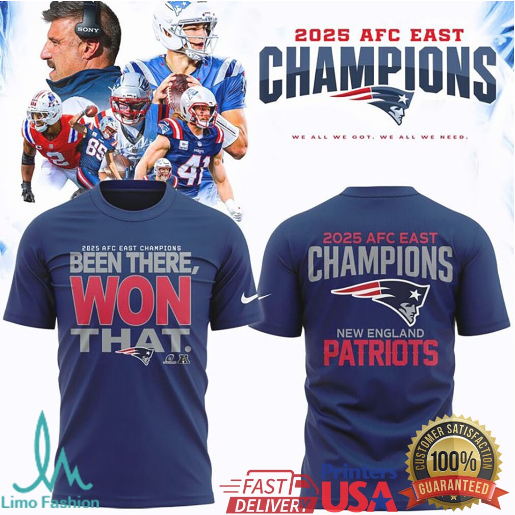 New England Patriots 2025 AFC East Champions “Won That” Commemorative Shirt - Limotees LLC
