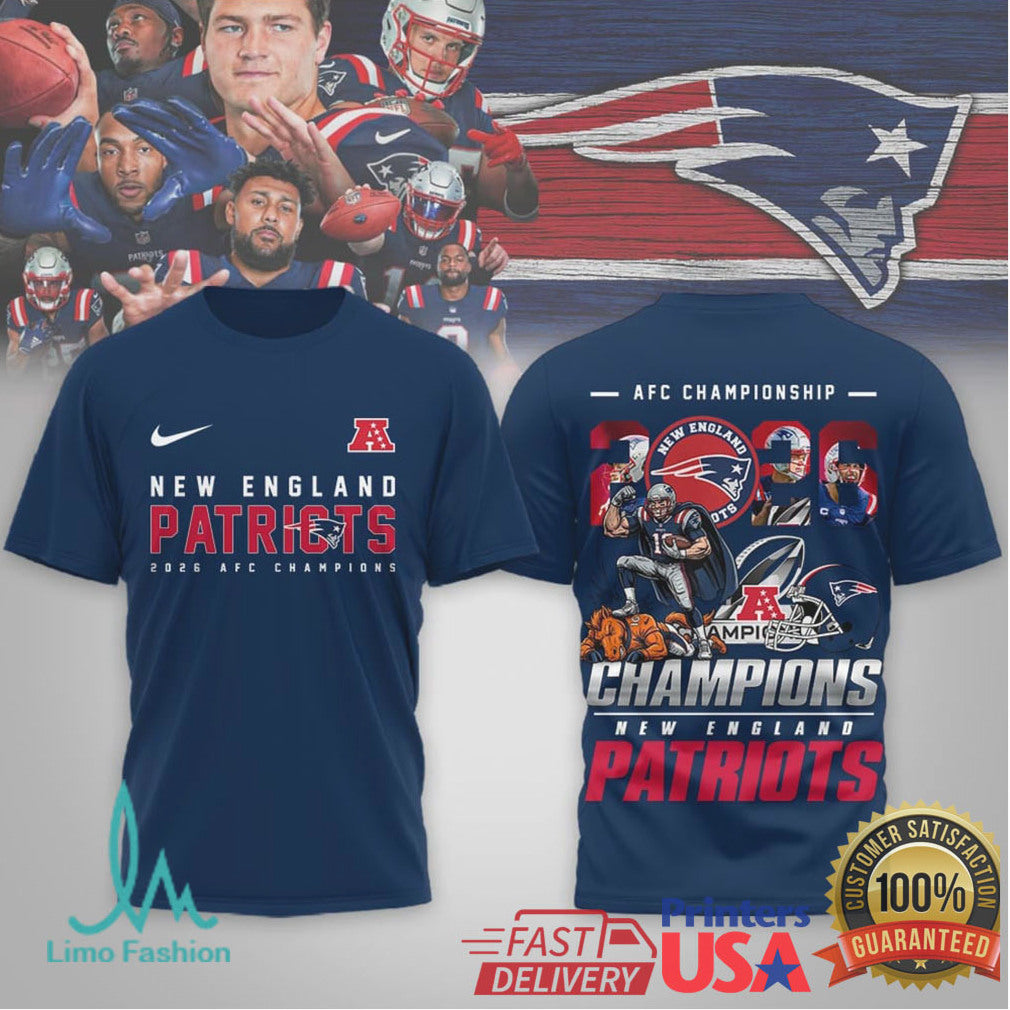 New England Patriots 2026 Afc Champions Next Up Tshirt - Limotees LLC