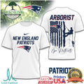 New England Patriots Arborist Tree Service American Flag T Shirt - Limotees LLC