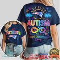 New England Patriots Autism Awareness Accept Understand Love Infinity T Shirt - Limotees LLC
