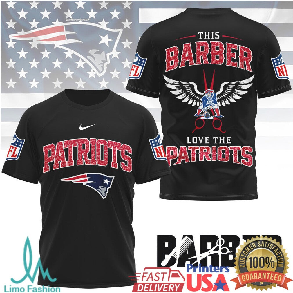 New England Patriots Barber Life Series NFL Fan T Shirt - Limotees LLC