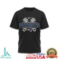 New England Patriots Biker T Shirt Live to Ride Motorcycle Design - Limotees LLC