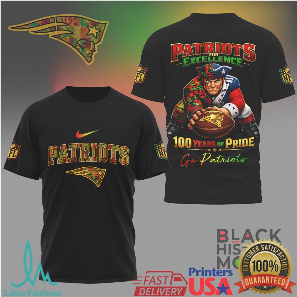 New England Patriots Black History Month “100 Years of Pride” Kente Design Shirt - Limotees LLC