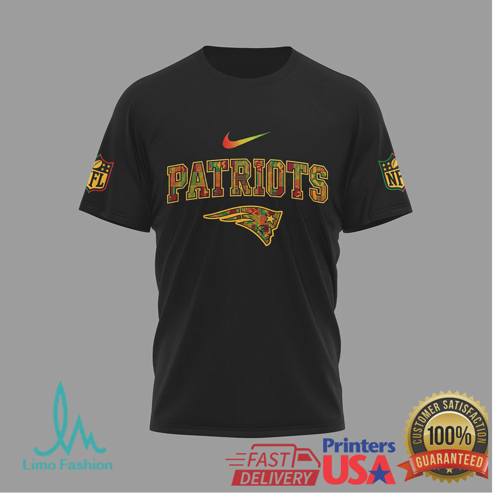 New England Patriots Black History Month “100 Years of Pride” Kente Design Shirt - Limotees LLC