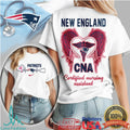 New England Patriots CNA T Shirt Patriots Fan Certified Nursing Assistant T Shirt
