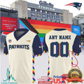 New England Patriots Custom Pride Rainbow Flag Jersey - Limotees LLC