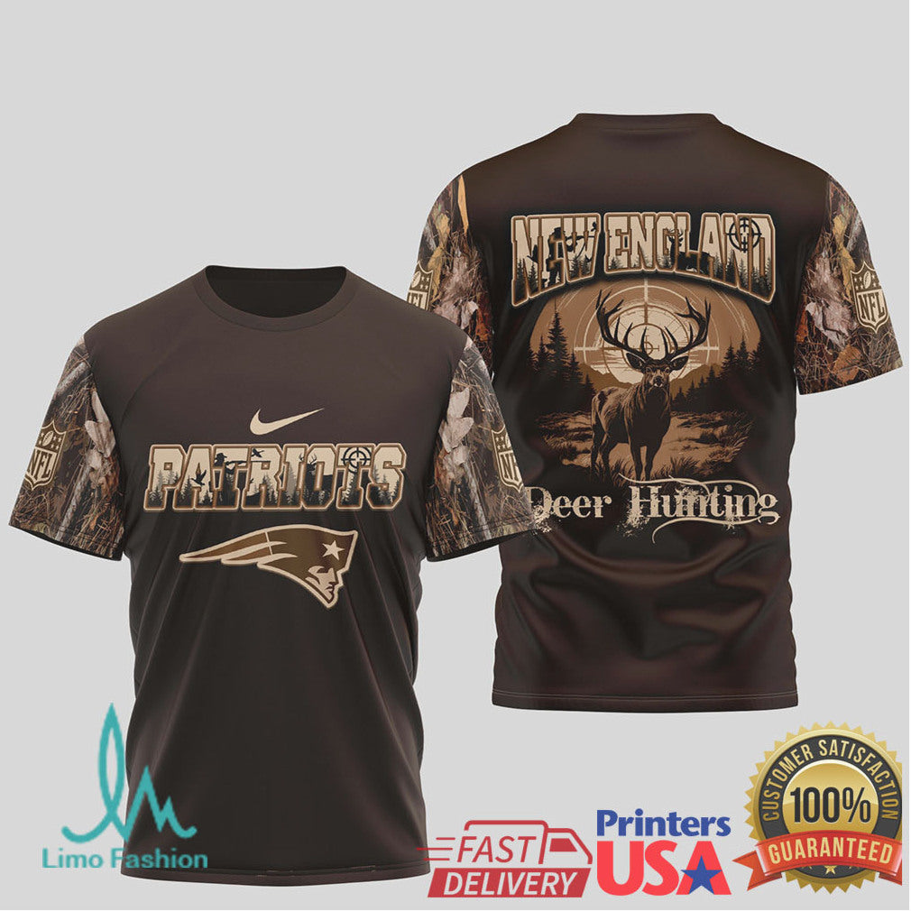 New England Patriots Deer Hunting Camo Tshirt - Limotees LLC