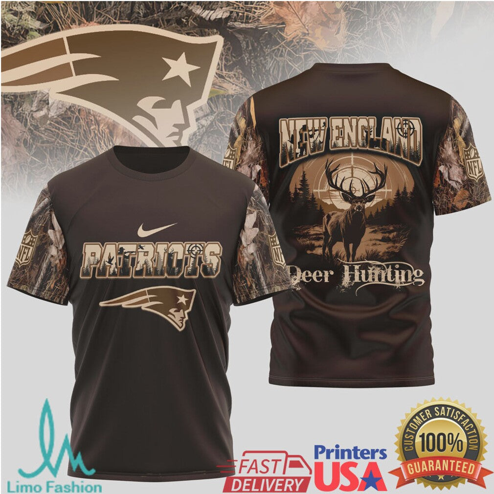 New England Patriots Deer Hunting Camo Tshirt - Limotees LLC