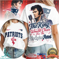 New England Patriots Elvis Presley TCB The King Sports T Shirt - Limotees LLC