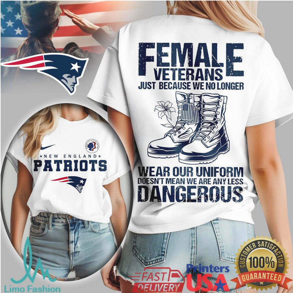 New England Patriots Female Veterans Military Service Tribute Shirt - Limotees LLC