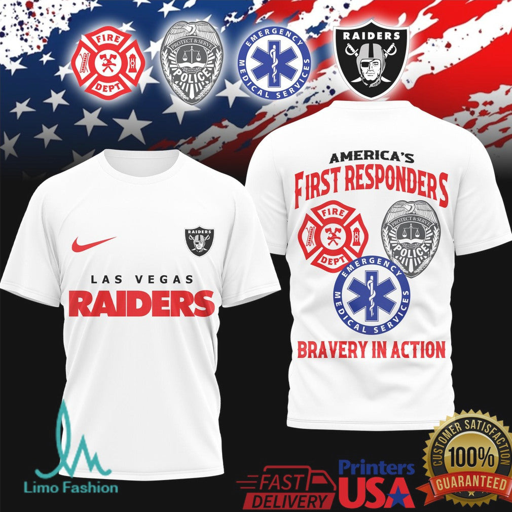 New England Patriots First Responders Tribute T Shirt Patriots Bravery In Action T Shirt - Limotees LLC
