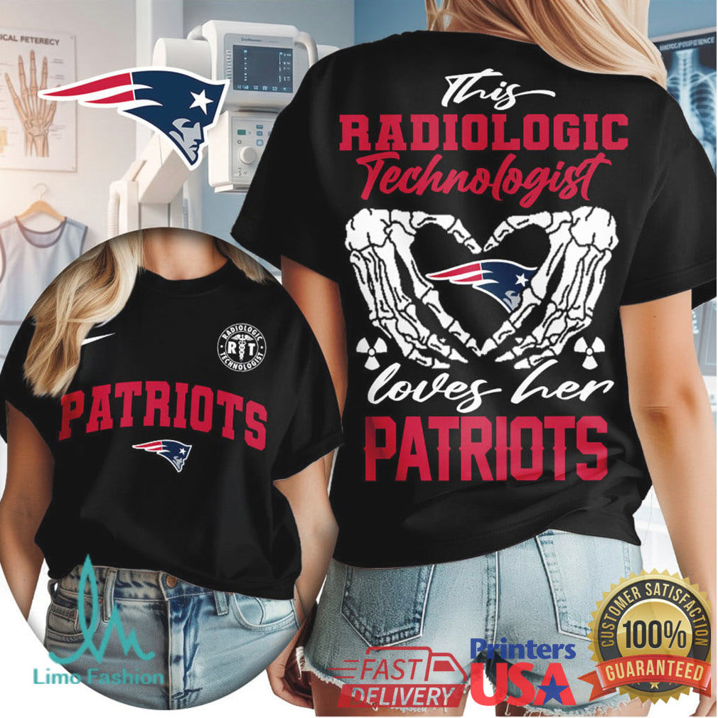 New England Patriots Football This Radiologic Technologist Loves Her Patriots Women's Fan Medical Professional T Shirt - Limotees LLC