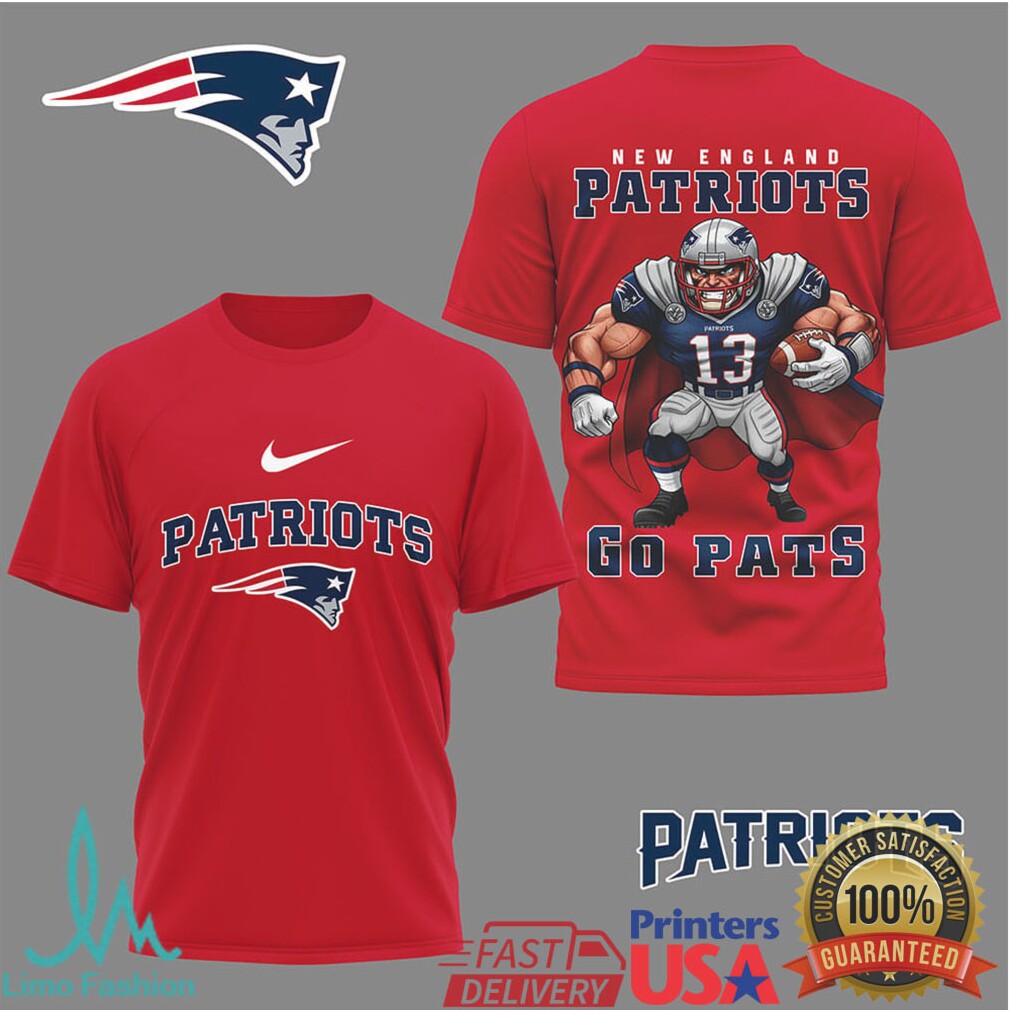 New England Patriots Go Pats Superhero Mascot T Shirt - Limotees LLC