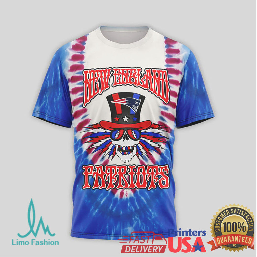 New England Patriots Grateful Dead Make America Grateful Again T Shirt - Limotees LLC