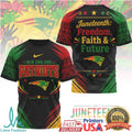New England Patriots Juneteenth Freedom Faith Future T Shirt - Limotees LLC