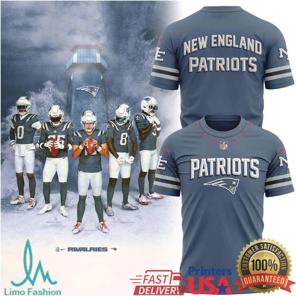 New England Patriots Lighthouse Rivalry Series Crewneck & Performance Tee - Limotees LLC