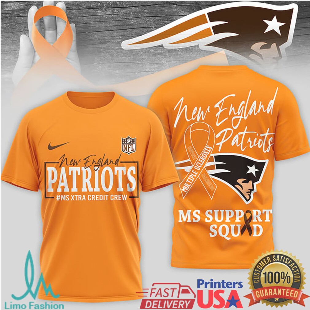 New England Patriots MS Support Squad Awareness T Shirt - Limotees LLC