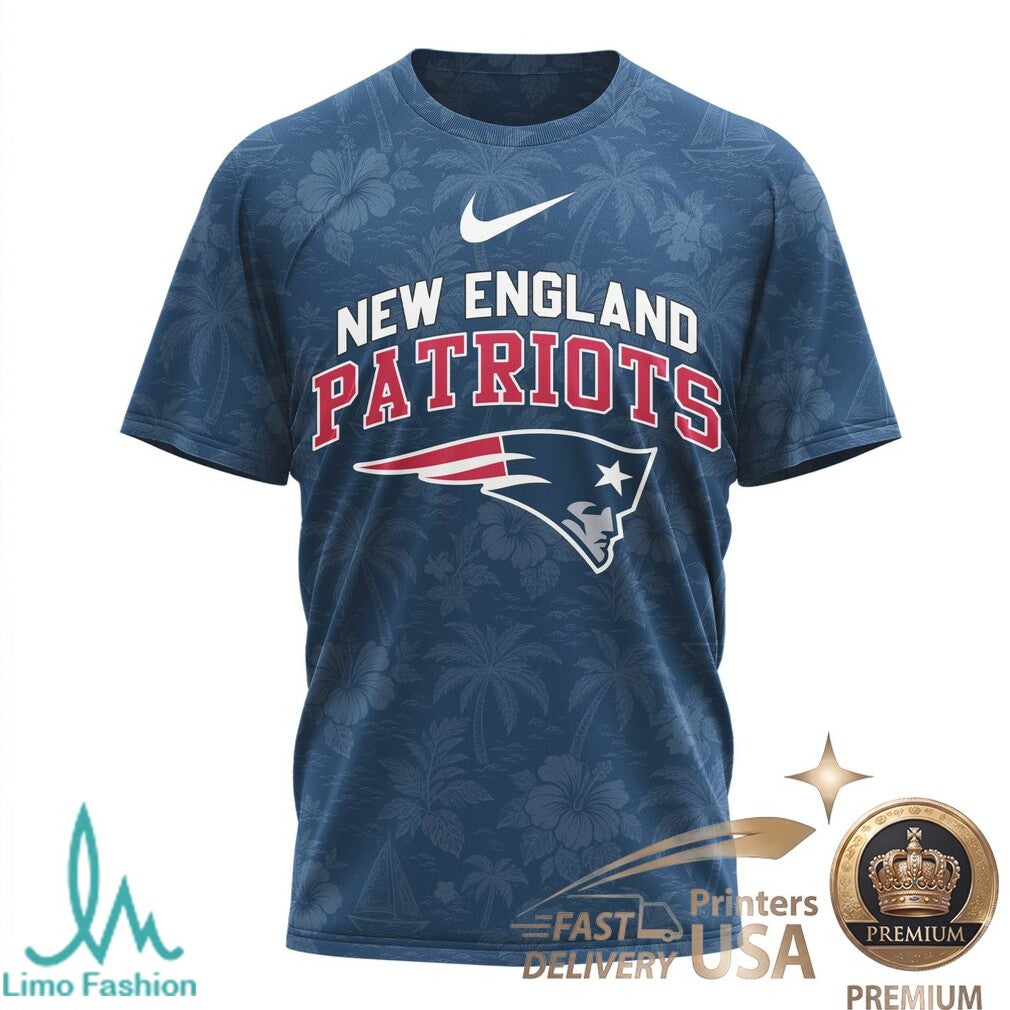 New England Patriots Margaritaville Tropical Parrot Summer T Shirt - Limotees LLC
