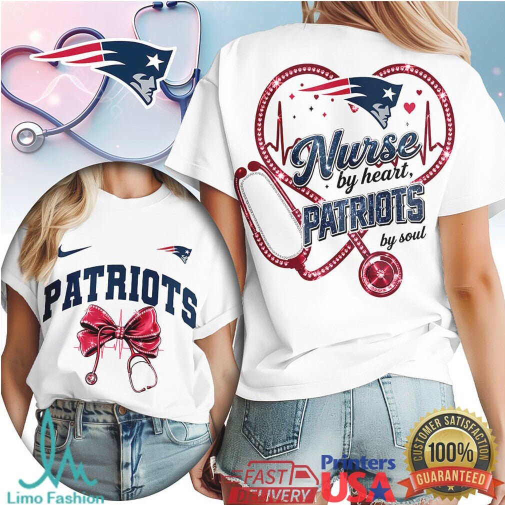New England Patriots Nurse T Shirt Patriots Fan Nurse by Heart Soul T Shirt