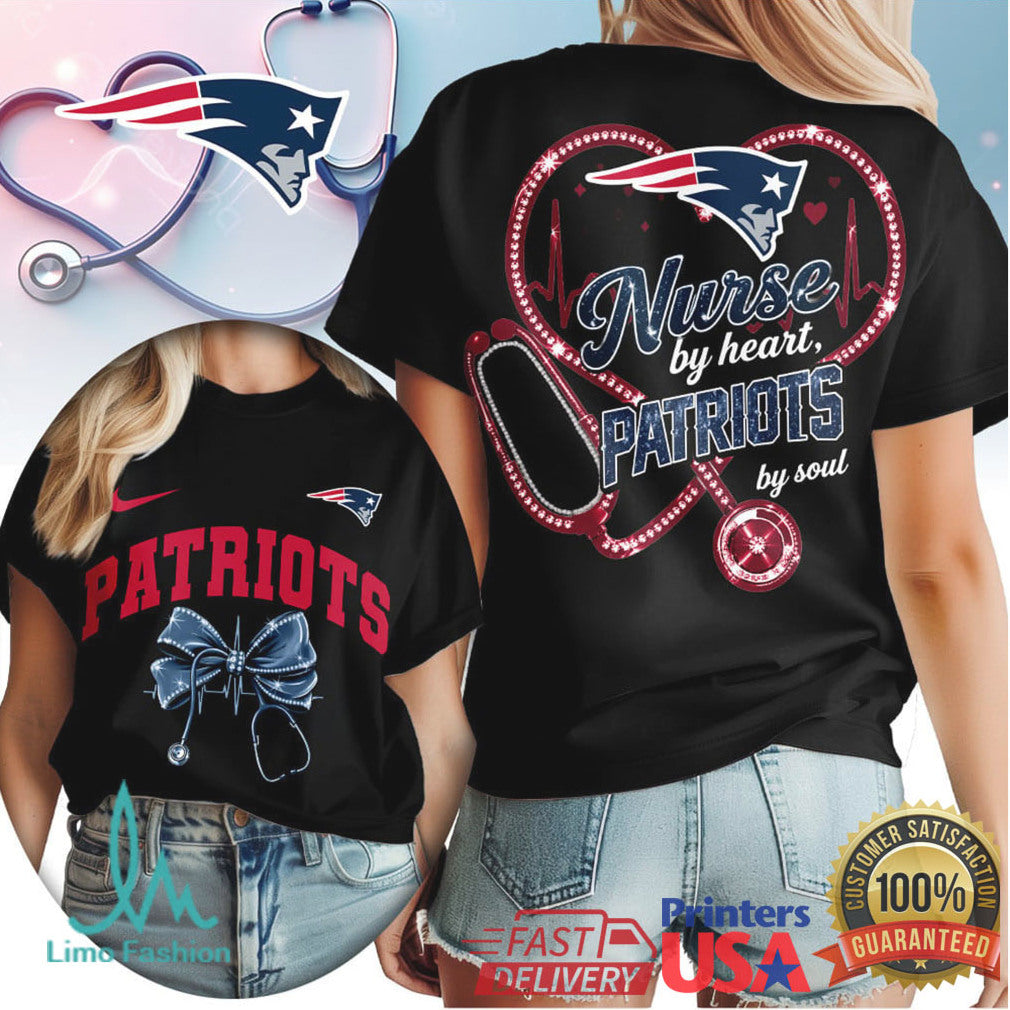 New England Patriots Nurse T Shirt Patriots Fan Nurse by Heart Soul T Shirt