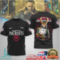 New England Patriots Official Loki NFL God Of Mischief 3D Shirt - Limotees LLC