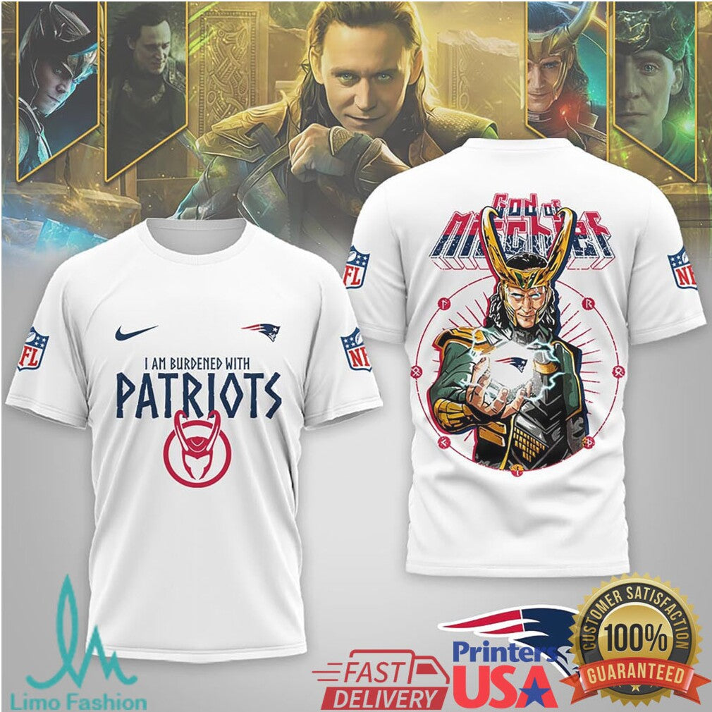 New England Patriots Official Loki NFL God Of Mischief 3D Shirt - Limotees LLC