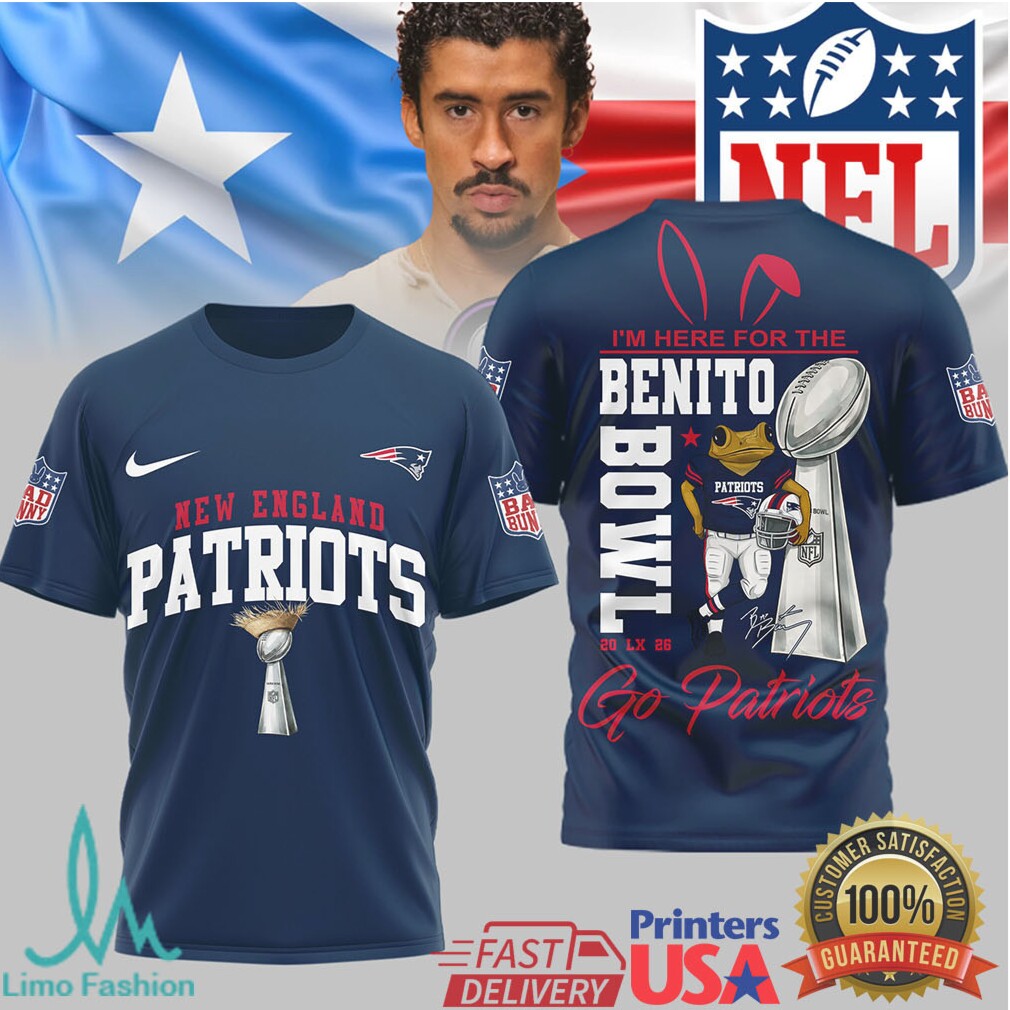New England Patriots Official NFL Benito Bowl 3D Shirt - Limotees LLC