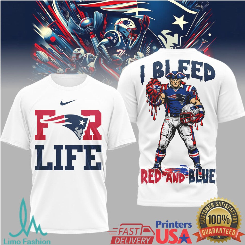 New England Patriots Official NFL Built on Loyalty For Life 3D Shirt - Limotees LLC
