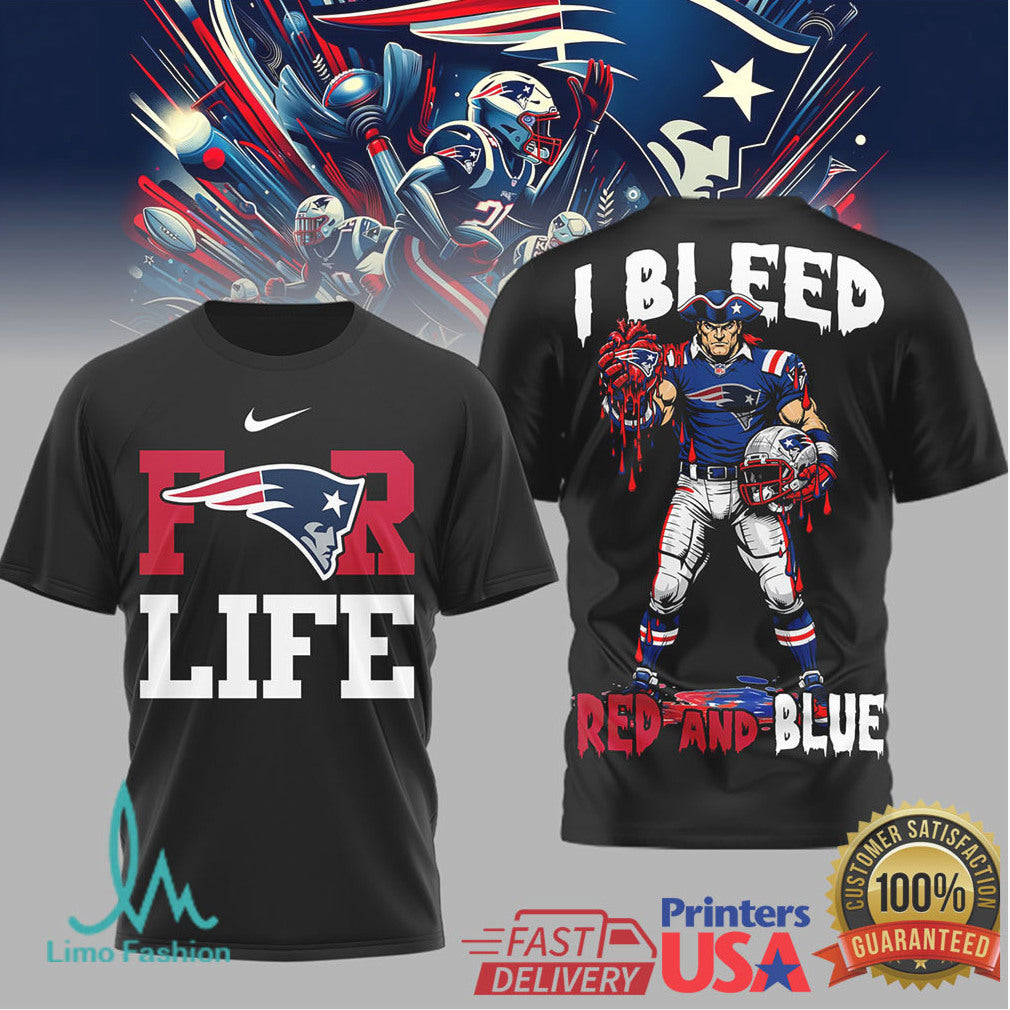 New England Patriots Official NFL Built on Loyalty For Life 3D Shirt - Limotees LLC