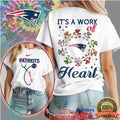 New England Patriots Official NFL Grateful Dead Nurse 3D Shirt - Limotees LLC