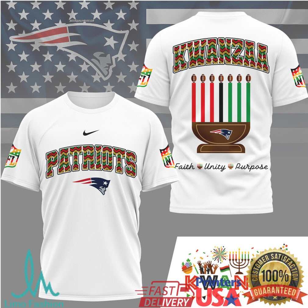 New England Patriots Official NFL Kwanzaa Pride 3D Shirt - Limotees LLC
