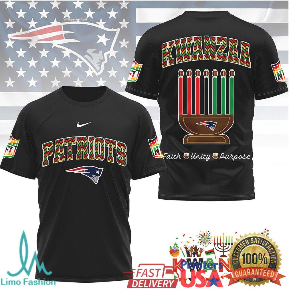 New England Patriots Official NFL Kwanzaa Pride 3D Shirt - Limotees LLC
