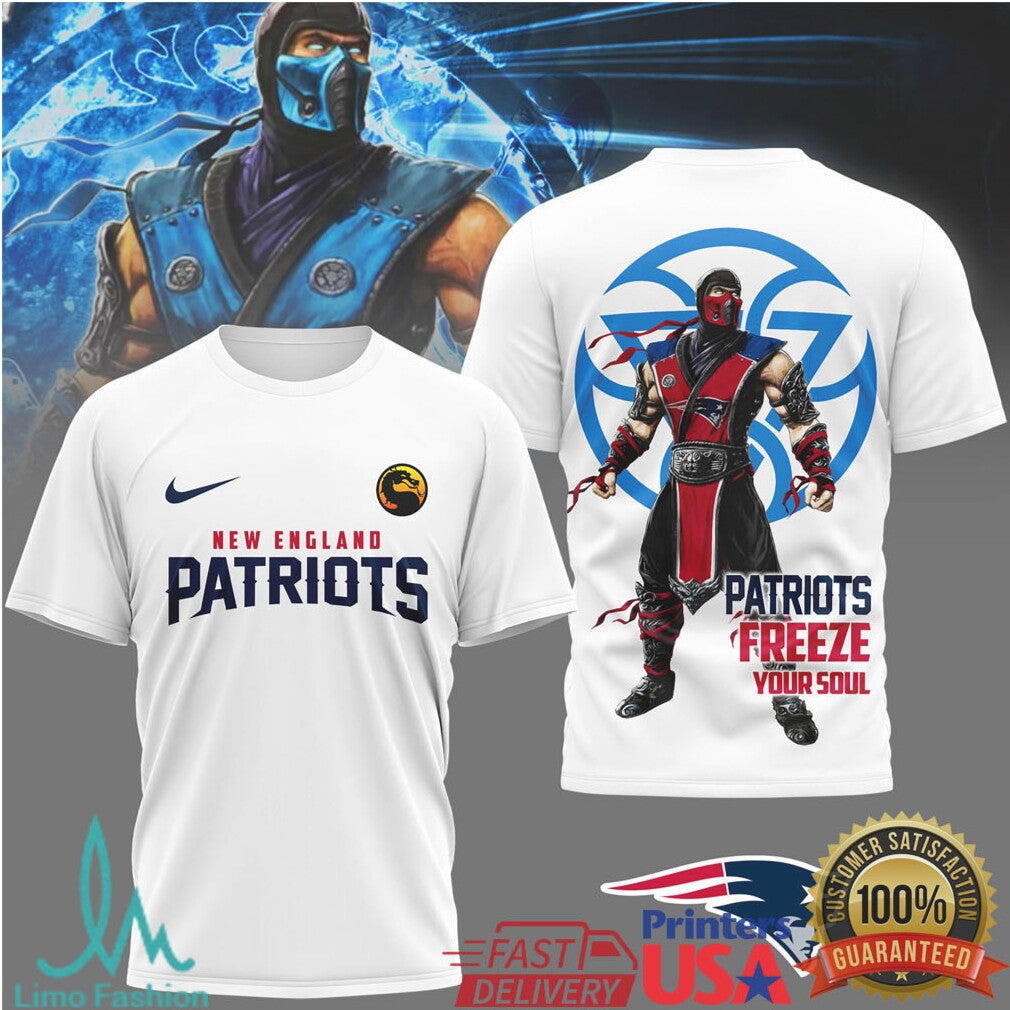 New England Patriots Official NFL Sub Zero 3D Shirt - Limotees LLC