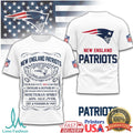 New England Patriots Official NFL Whiskey 3D Shirt - Limotees LLC