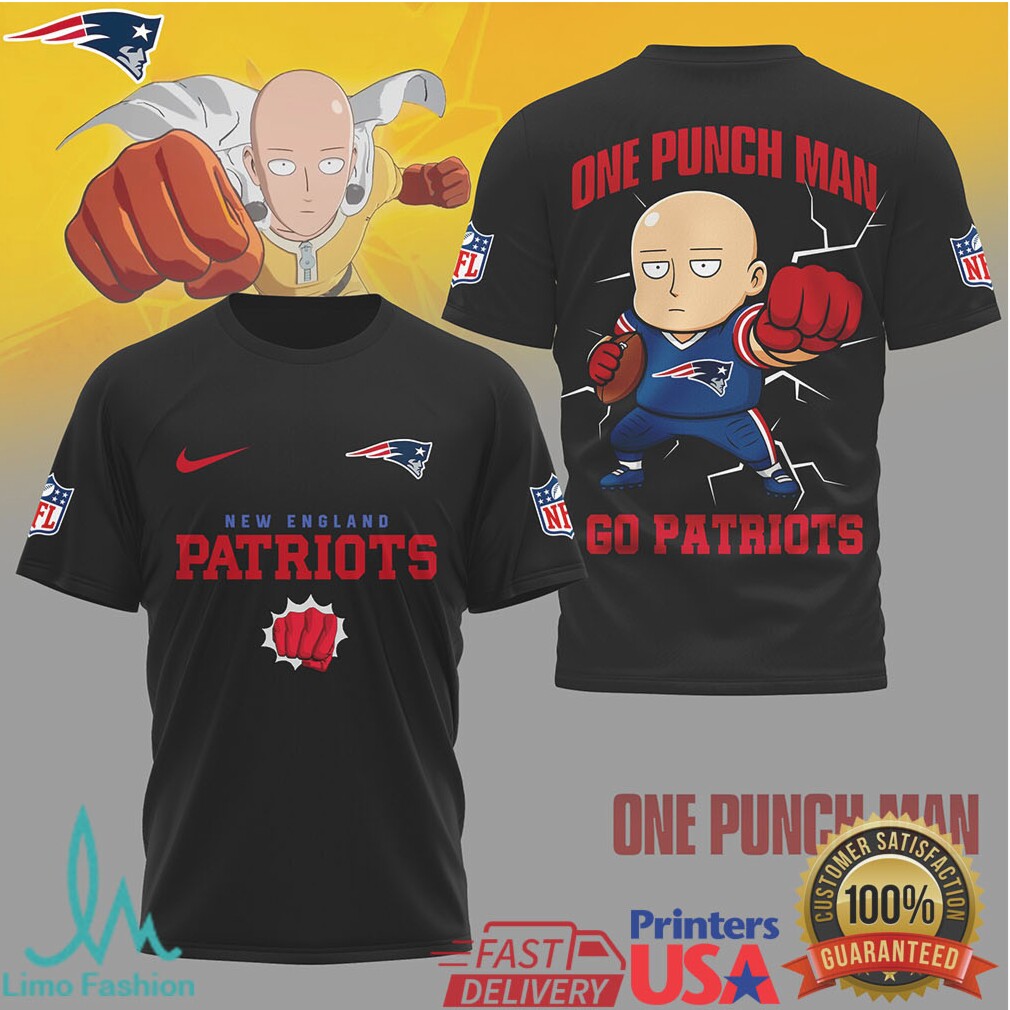 New England Patriots One Punch Man Saitama Anime Hero Shirt - Limotees LLC