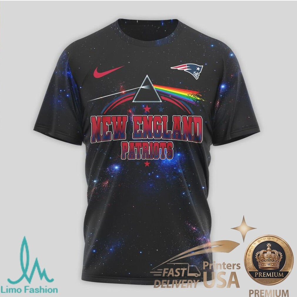 New England Patriots Pink Floyd Dark Side Of The Moon Rock T Shirt - Limotees LLC