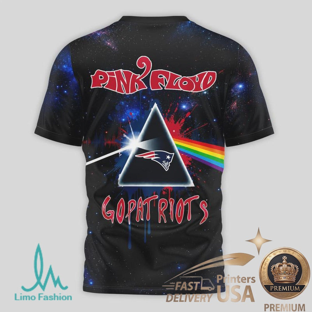New England Patriots Pink Floyd Dark Side Of The Moon Rock T Shirt - Limotees LLC
