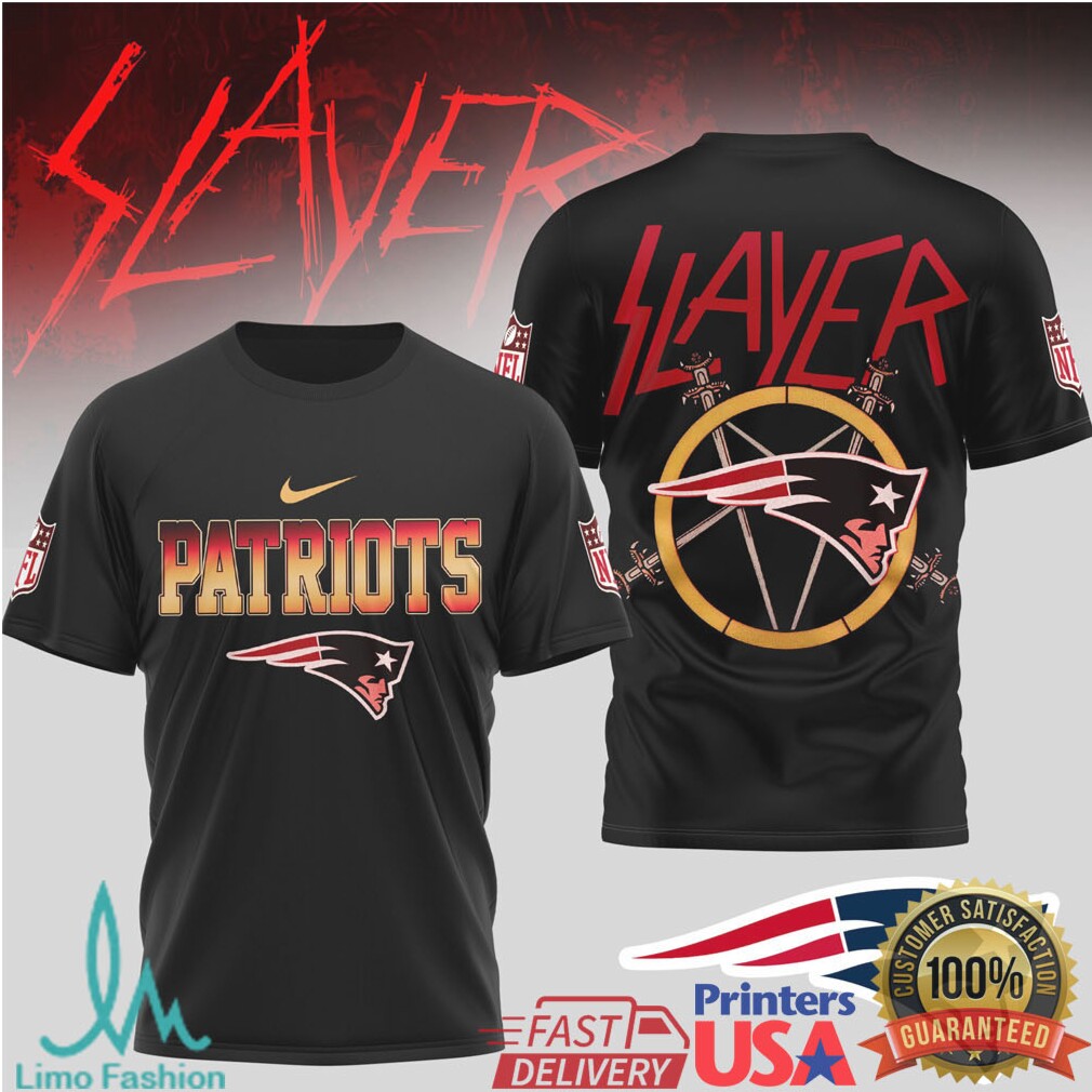 New England Patriots Slayer Heavy Metal Style T Shirt