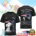 New England Patriots Snoopy Fan T Shirt Yes I'm Old But I Saw Them Patriots Memories - Limotees LLC