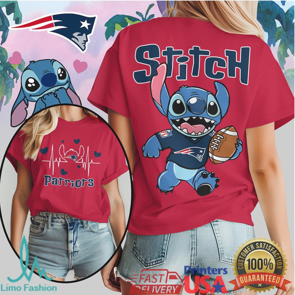 New England Patriots Stitch NFL Football Character T Shirt - Limotees LLC