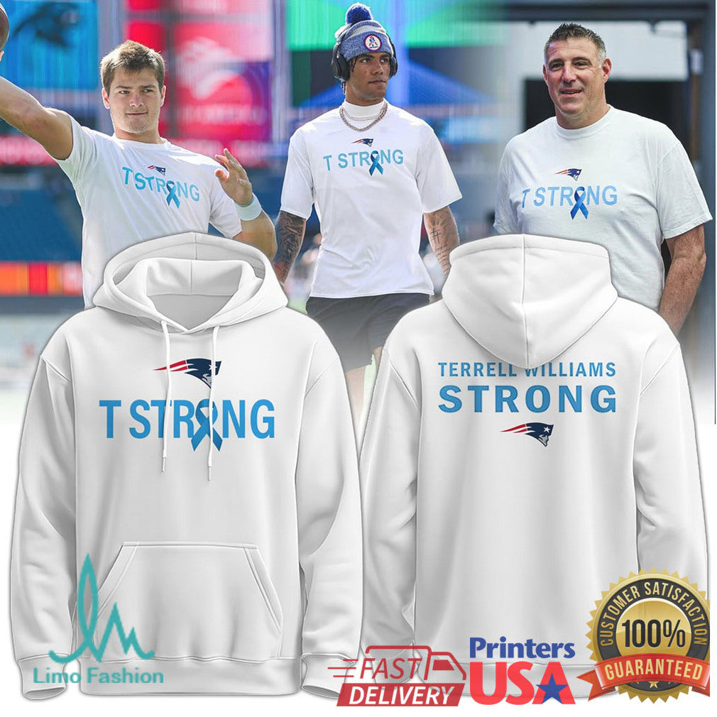 New England Patriots “T Strong” Terrell Williams Awareness Ribbon Support Apparel - Limotees LLC