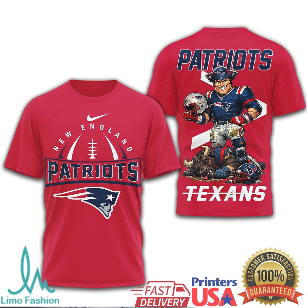New England Patriots vs. Houston Texans Gameday Matchup T Shirt - Limotees LLC