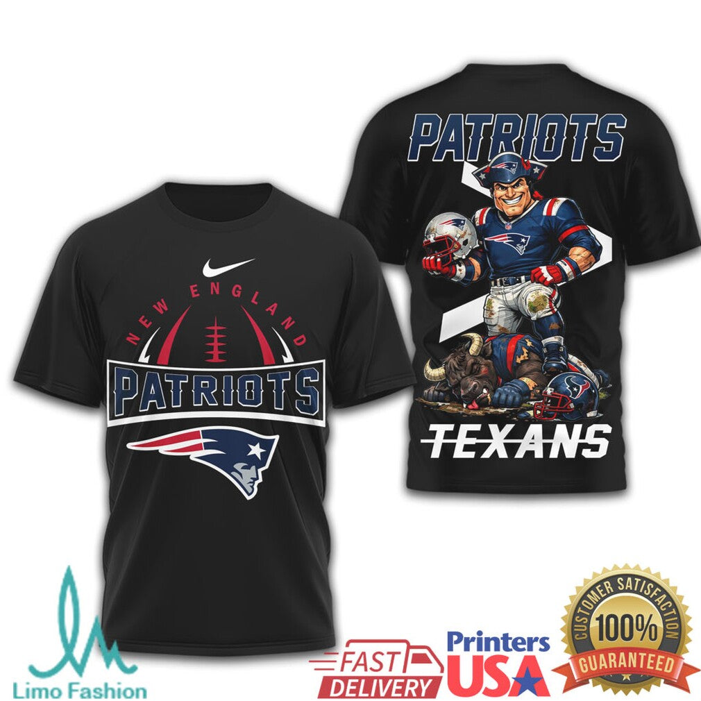 New England Patriots vs. Houston Texans Gameday Matchup T Shirt - Limotees LLC